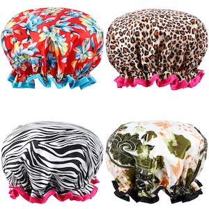 ESARORA-Shower-Cap-4-Pack-1 - Beautygab