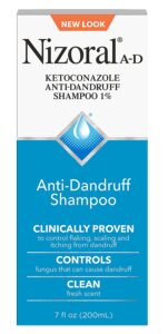 Nizoral-Anti-Dandruff-Shampoo- - Beautygab Blue and white Nizoral A-D anti-dandruff shampoo carton