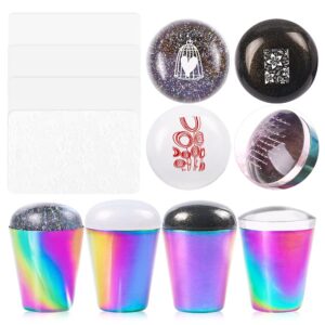 6-3 - Beautygab DouborQ silicone nail stampers with holographic handles