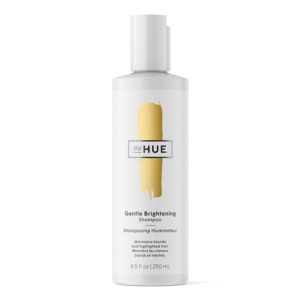 1-5 - Beautygab White dpHUE Gentle Brightening shampoo bottle with a yellow stripe