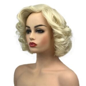 3-5 - Beautygab Aimole short curly blonde cosplay wig styled in soft finger waves