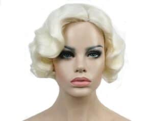 6-6 - Beautygab Lydell vintage flapper hairpiece in a short blonde finger wave set