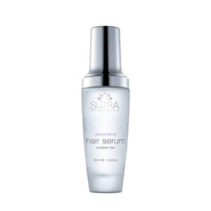 1-101 - Beautygab Sutra Beauty hair serum in a frosted silver pump bottle