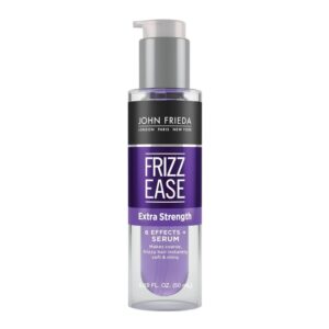 11-17 - Beautygab John Frieda Frizz Ease Extra Strength serum in a purple and silver pump bottle