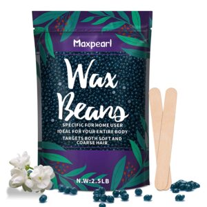 11-2 - Beautygab Dark Maxpearl bag of wax beans with two wooden spatulas