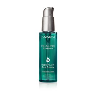 2-57 - Beautygab L'ANZA Healing Strength Neem Plant Silk Serum in a teal pump bottle