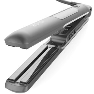 9-37 - Beautygab Xtava steam flat iron in grey with wide plates