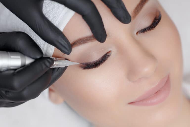 Woman Getting Permanent Makeup Procedure