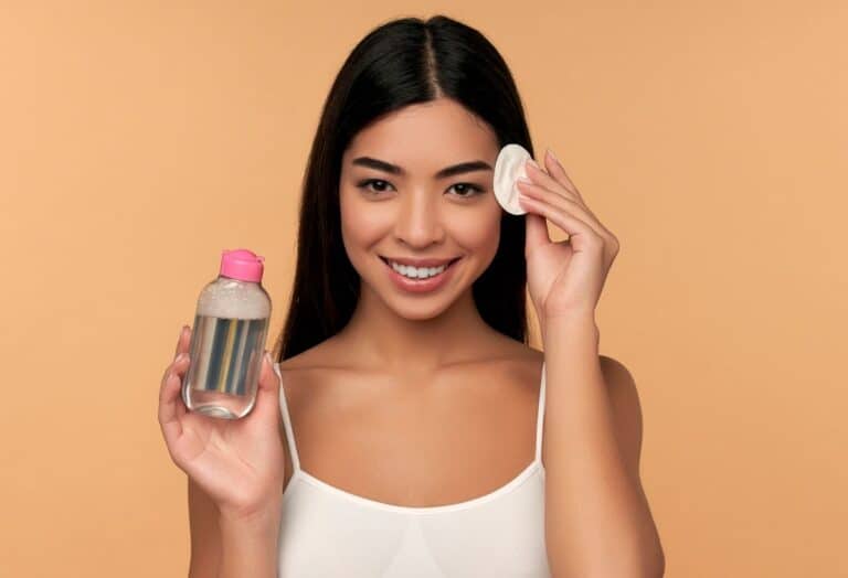 Woman With Face Toner