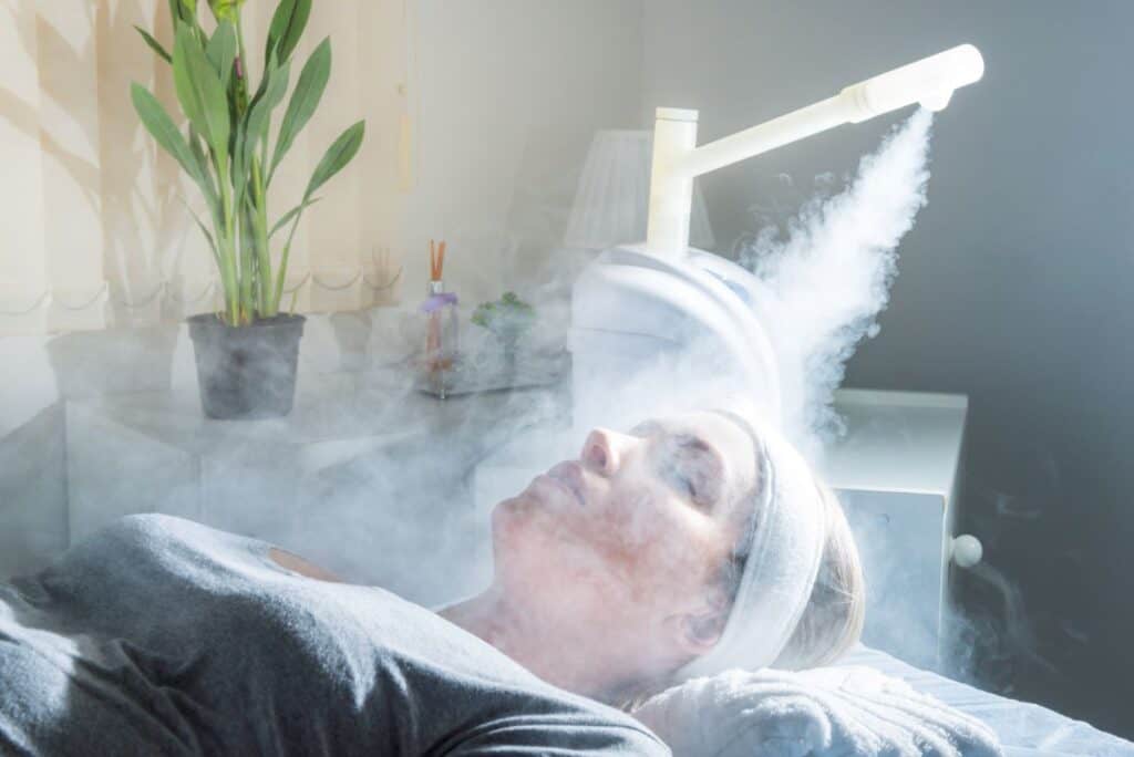 What To Do After Steaming Your Face - Beautygab Woman Steaming Face