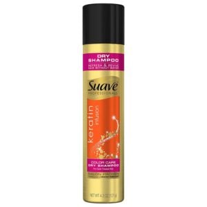 2-13 - Beautygab Suave Professionals Keratin Infusion colour care dry shampoo in a gold can
