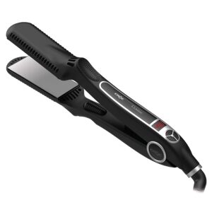 5-5 - Beautygab CROC Classic flat iron in black with silver titanium plates