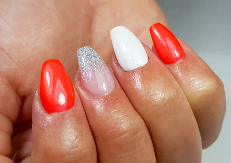 Assortment of long and short coffin press-on nails