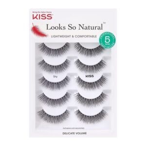 1-35 - Beautygab KISS Looks So Natural Shy false lashes in their multi-pair tray