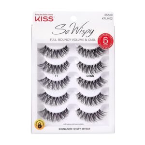 4-31 - Beautygab KISS So Wispy 11 false lashes on a clear lash band