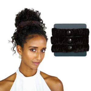 7-26 - Beautygab Swirly Curly Velvet Oversized Adjustable Scrunchie