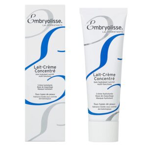 1-19 - Beautygab Embryolisse Lait-Creme Concentre tube standing beside its white and blue carton