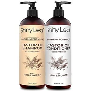 8-3 - Beautygab Shiny Leaf hair growth shampoo and conditioner set with Jamaican black castor oil