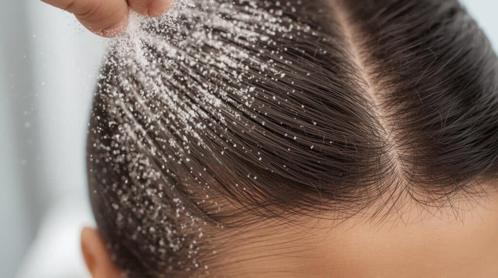 using Volumizing Powder on hair - Beautygab Volumizing Powder