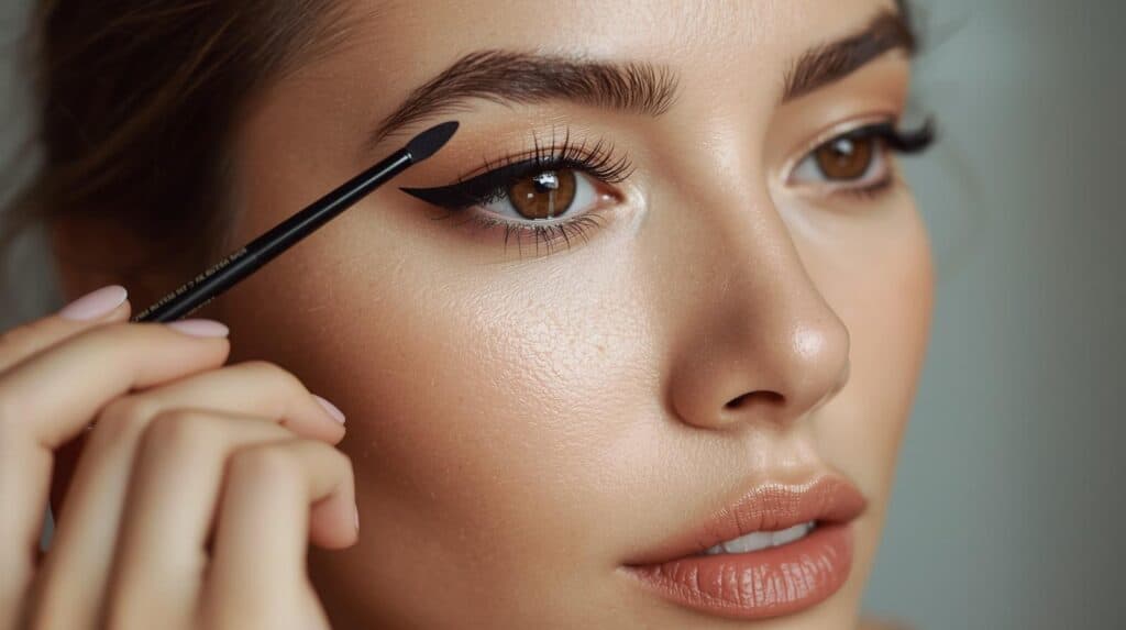 a women Applying Eyeliner - Beautygab Applying Eyeliner