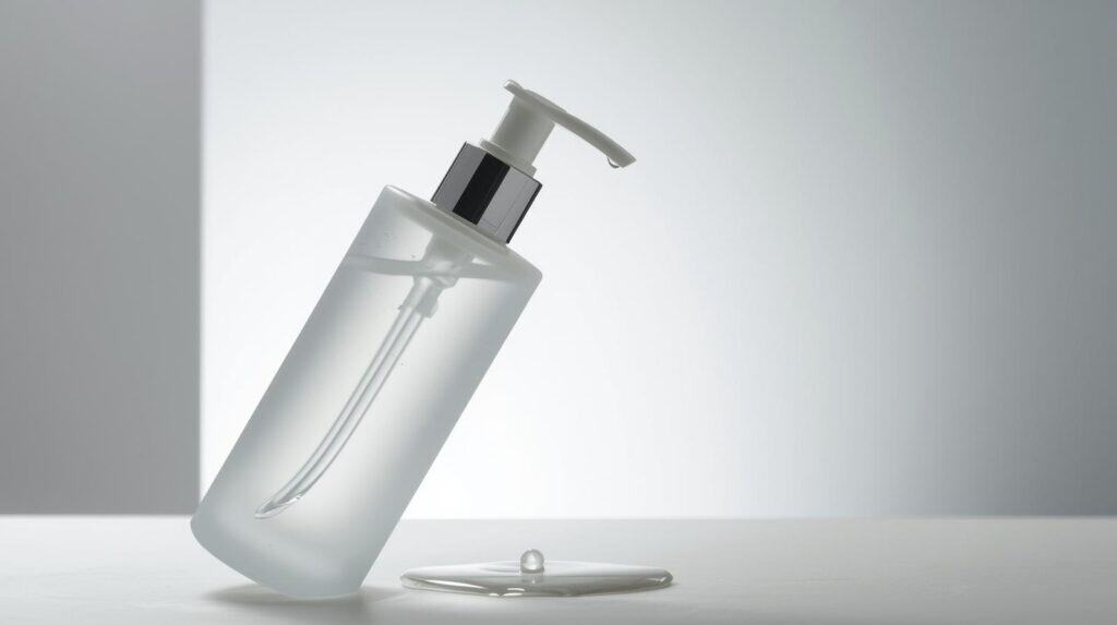 a body wash bottle dripping a transparent substance - Beautygab