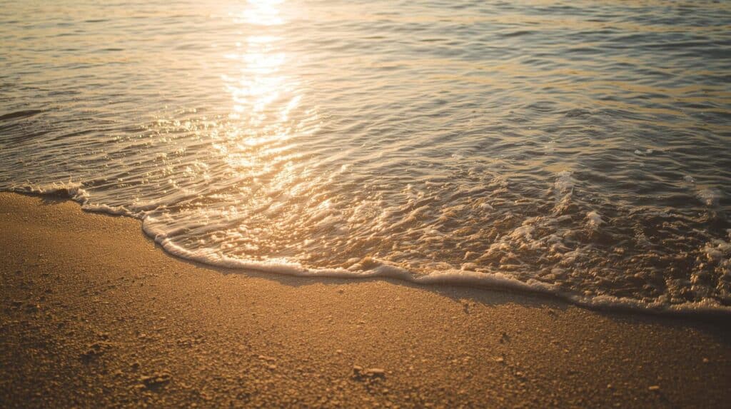 sun beach with small waves - Beautygab Sea Water
