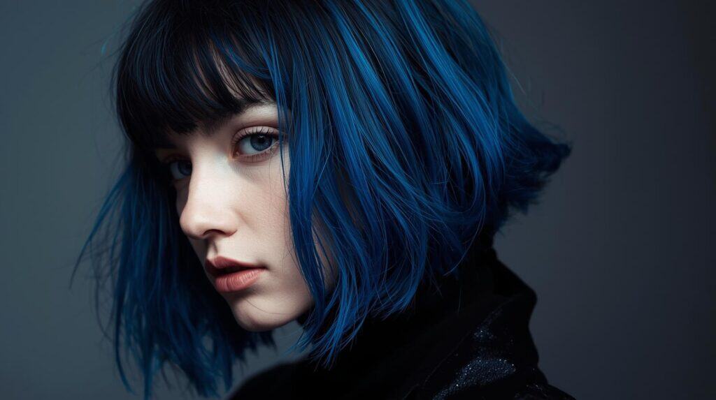 woman Blue Black Hair Dye - Beautygab Blue Black Hair Dye
