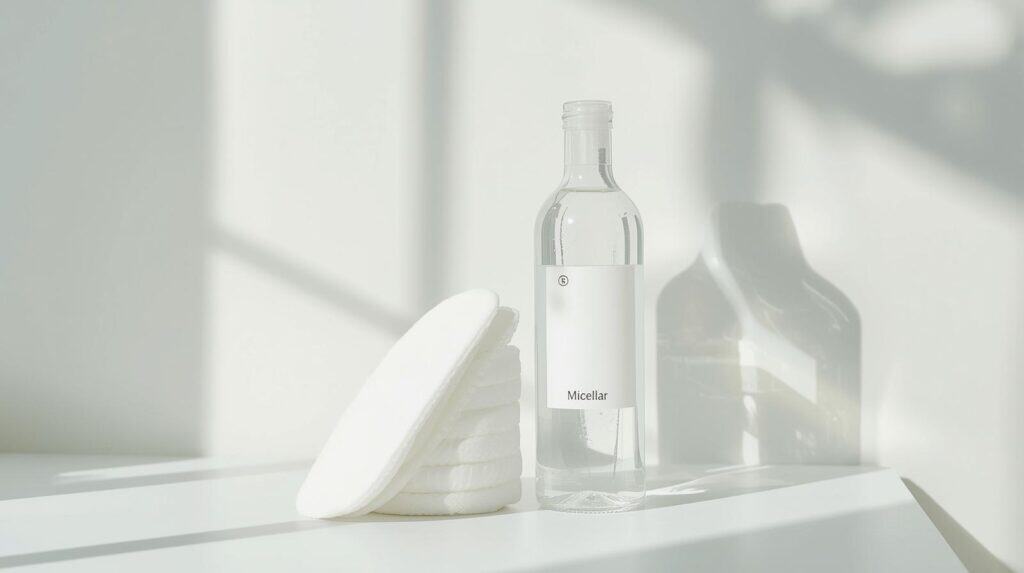 micellar water and cotton pads - Beautygab
