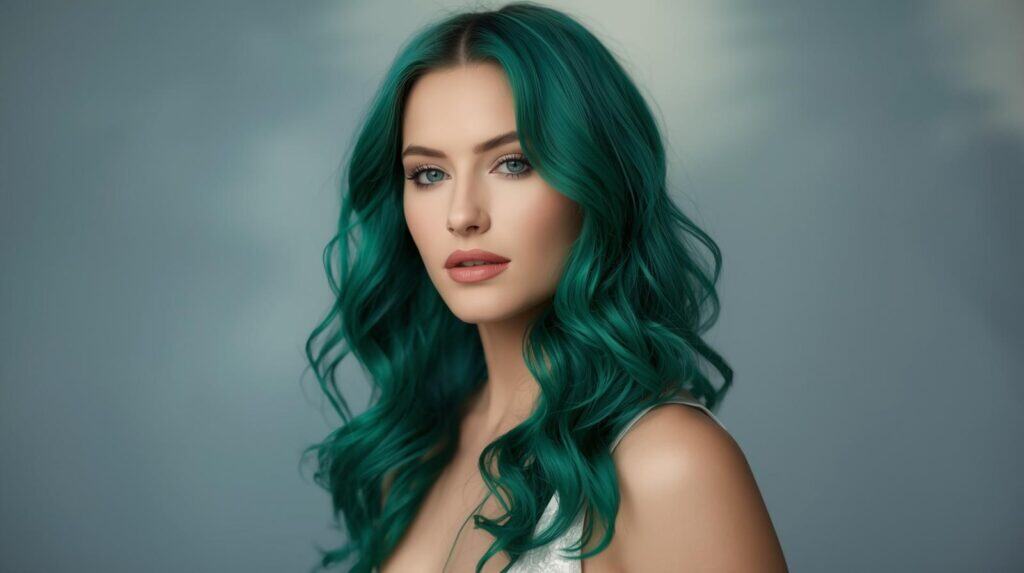 woman with Green Hair - Beautygab