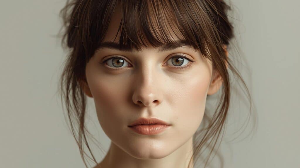 woman with thin Bangs - Beautygab thin Bangs