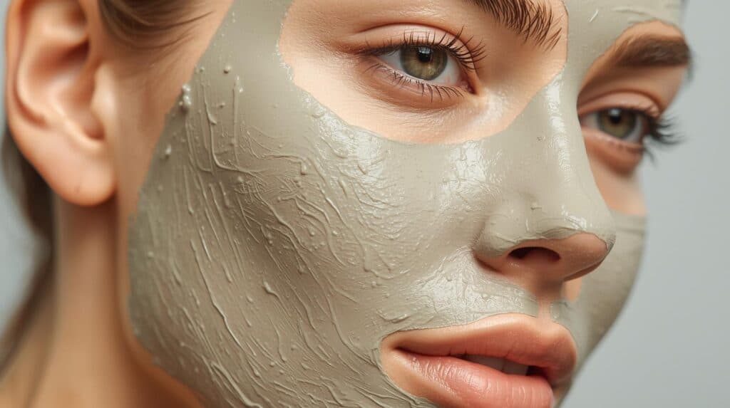 Bentonite Clay on woman face (1) - Beautygab Bentonite Clay