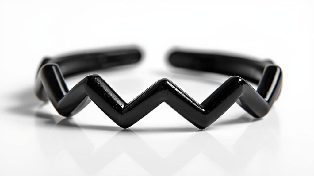 black plastic Zig Zag Hair Bands - Beautygab Zig Zag Hair Band