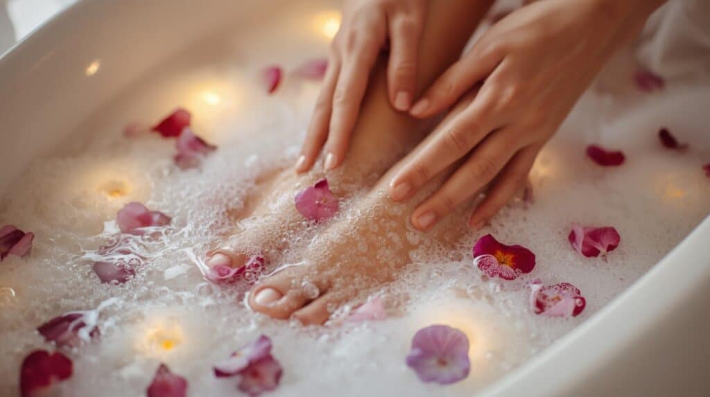 woman foot soak care - Beautygab foot soak