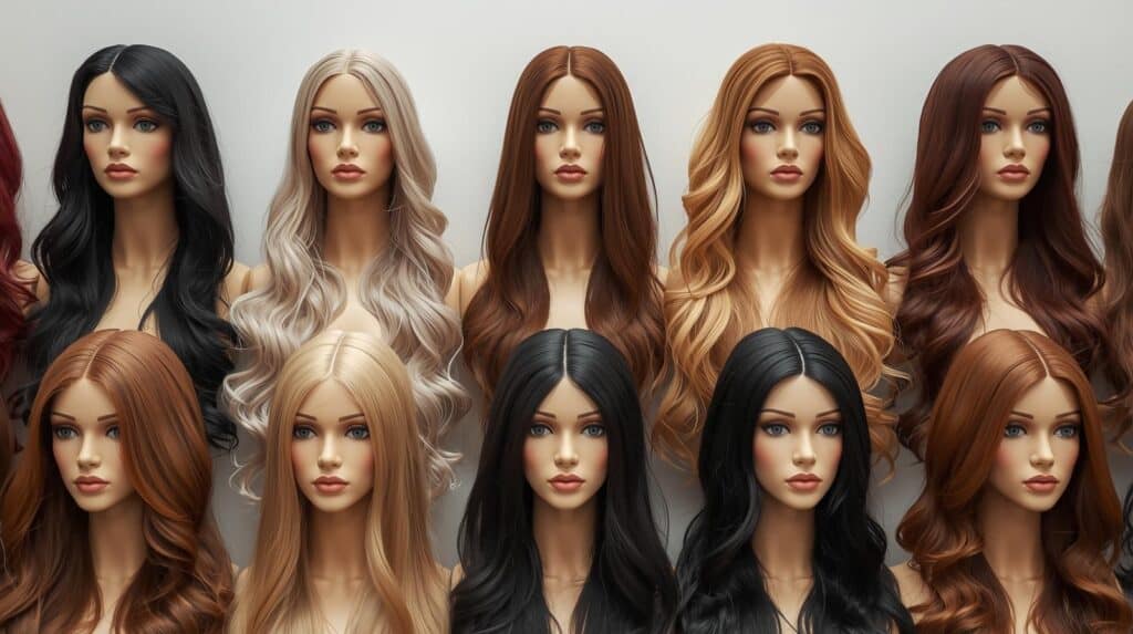 woman wigs on a Menquin - Beautygab wigs